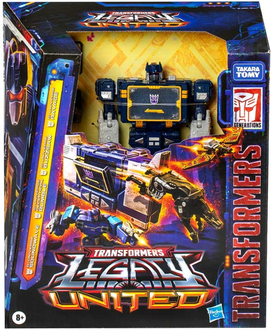 Transformers Gen Legacy United Leader Class G1 Soundwave with Rumble, Buzz-saw and Ravage